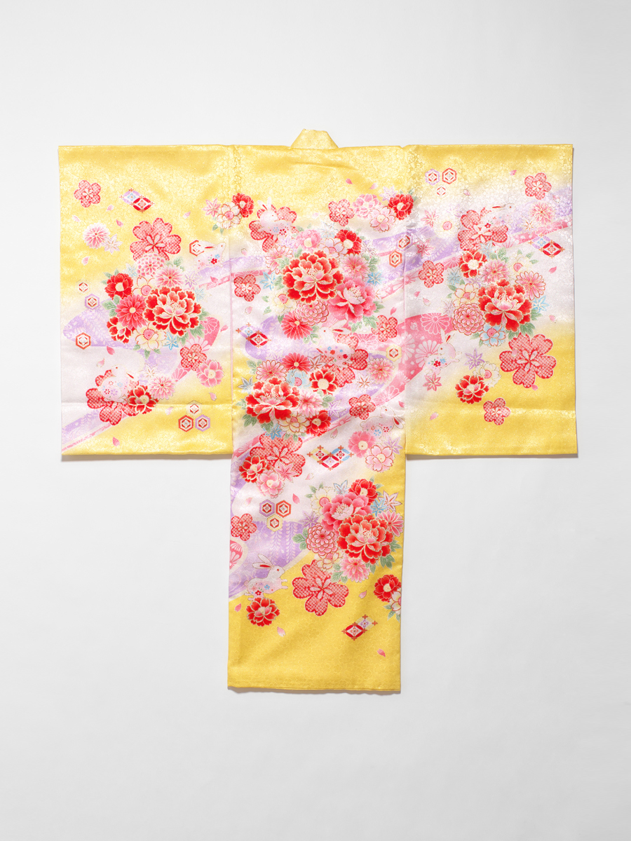 お宮参り写真館撮影用女の子初着着物スタイル