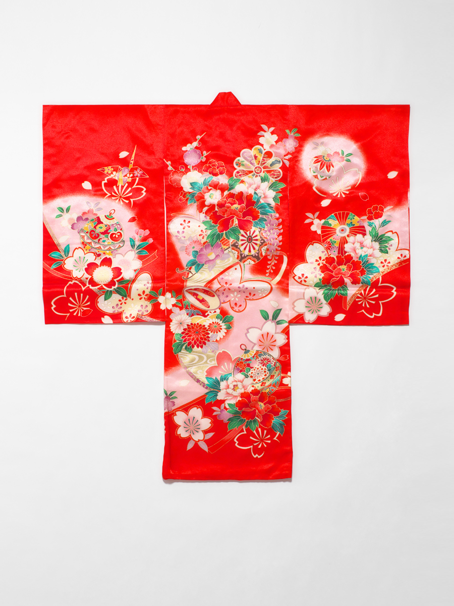 女の子のお宮参り初着着物―写真館撮影用衣装